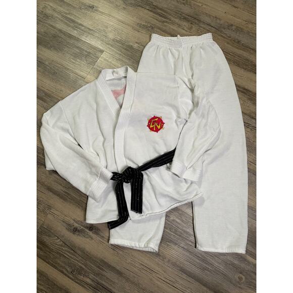 Vtg Karate Kommandos 1980s Chuck Norris Kids Pajama Medium 12-14 Karate Gi RARE - Picture 2 of 12